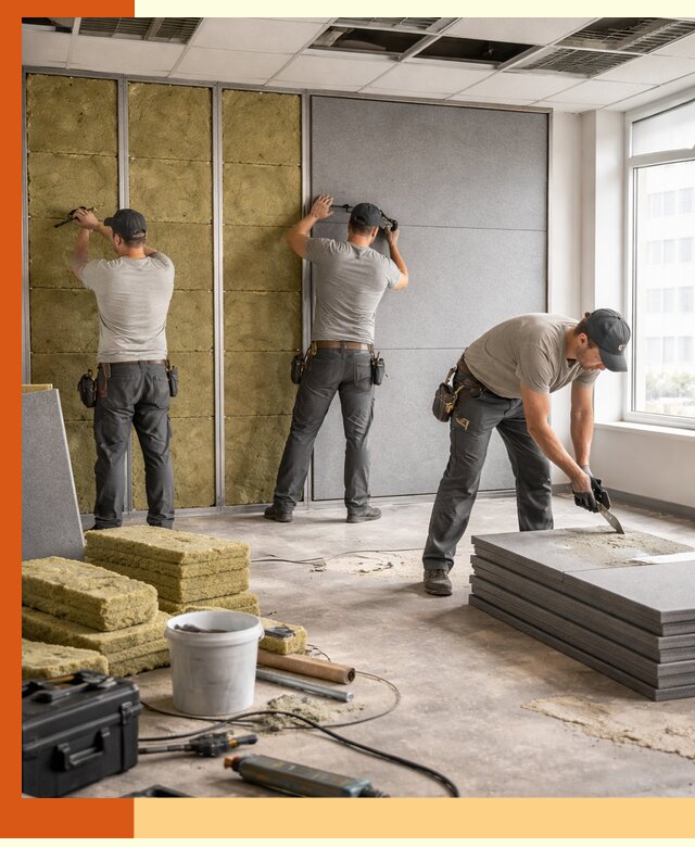 Профессиональная шумоизоляция офисов в Новоалтайске для комфорта сотрудников