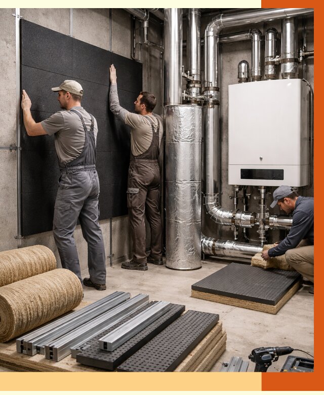 Шумоизоляция котельной в Новоалтайске от 6646 руб. под ключ | Профессиональная звукоизоляция — ТепломастерНвл