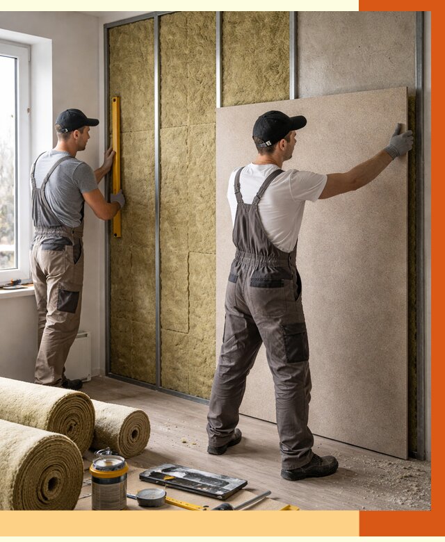 Шумоизоляция стен в Новоалтайске от 4601 руб/м2 — звукоизоляция стен под ключ | ТепломастерНвл