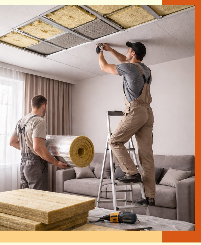 Шумоизоляция потолка в Новоалтайске от 2300 руб. под ключ | Профессионально — ТепломастерНвл