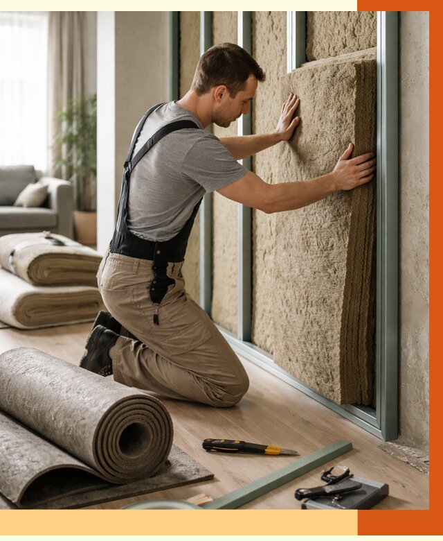 Шумоизоляция перегородок в Новоалтайске от 1687 руб. за м2 — ТепломастерНвл