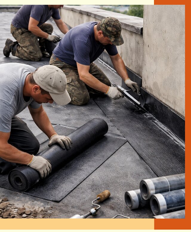 Гидроизоляция кровли в Новоалтайске от 4601 руб. — профессиональная гидроизоляция крыши | ТепломастерНвл