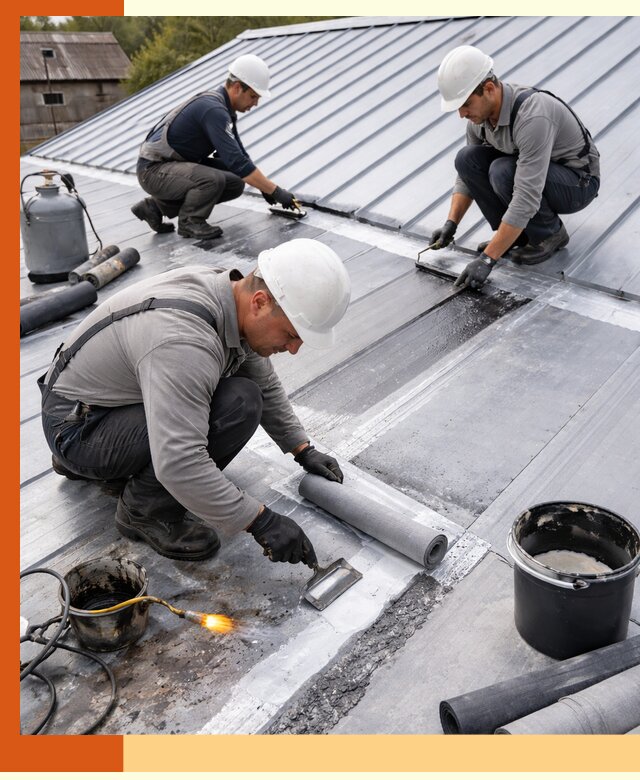 Гидроизоляция металлической кровли с гарантией в Новоалтайске