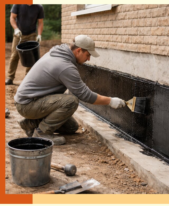 Гидроизоляция цоколя домов и зданий в Новоалтайске эффективными методами