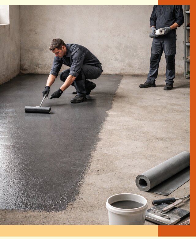 Гидроизоляция гаражного пола в Новоалтайске от 3578 руб./м² — ТепломастерНвл профессионально