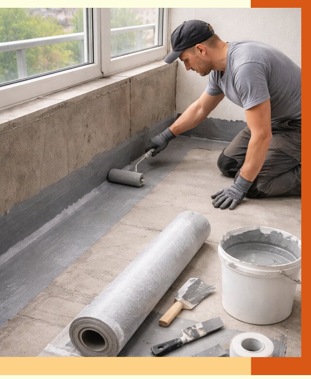 Профессиональная гидроизоляция балкона в Новоалтайске от 4294 руб. | ТепломастерНвл