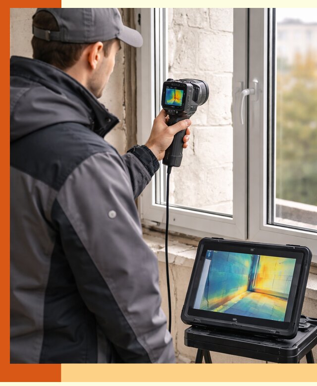 Тепловизионное обследование дома в Новоалтайске для выявления утечек тепла