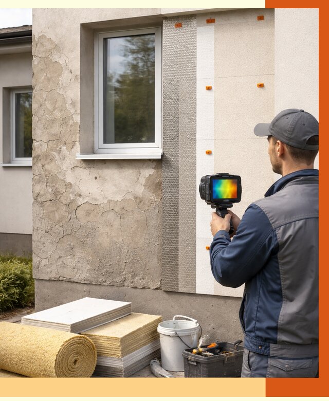 Тепловизионное обследование фасада в Новоалтайске от 4601 руб. под ключ | ТепломастерНвл