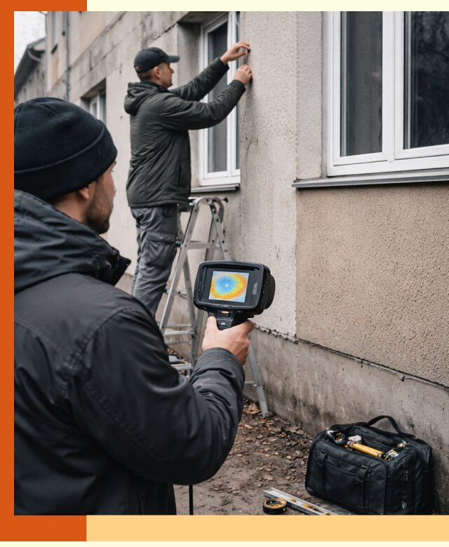 Тепловизионное обследование фасада в Новоалтайске для выявления дефектов