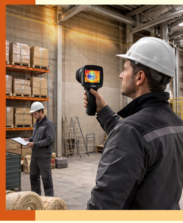 Тепловизионное обследование склада и выявление утечек в Новоалтайске