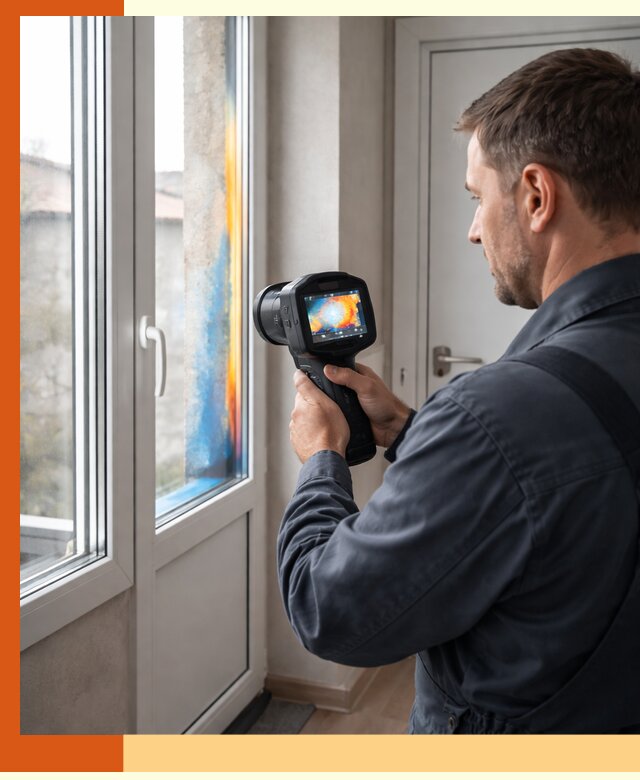 Тепловизионное обследование окон и дверей в Новоалтайске