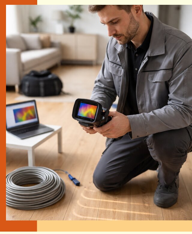 Тепловизионное обследование тёплого пола в Новоалтайске для точной диагностики