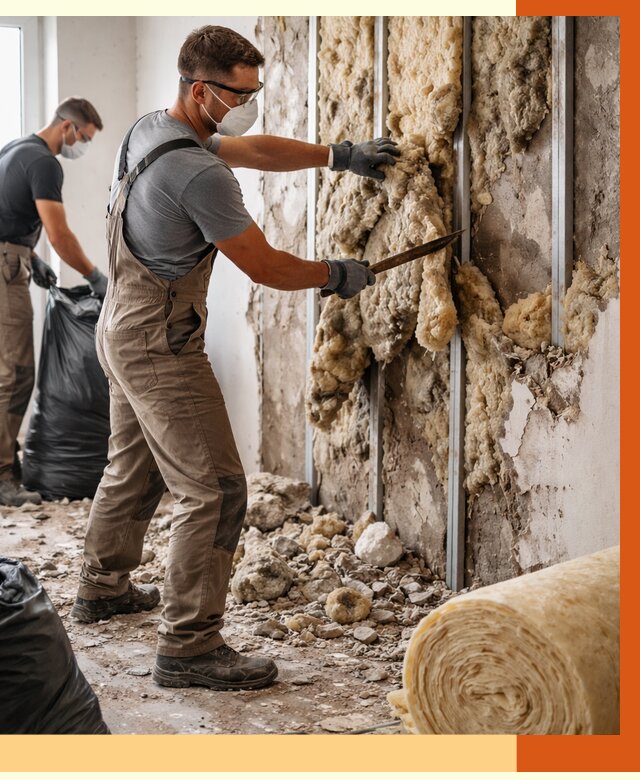 Демонтаж старого утеплителя в Новоалтайске от 3578 руб. — работы под ключ | ТепломастерНвл