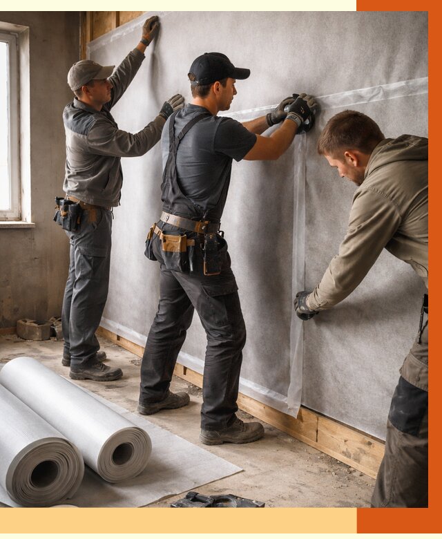 Монтаж ветроизоляции в Новоалтайске от 4601 руб./м2 — профессионально | ТепломастерНвл