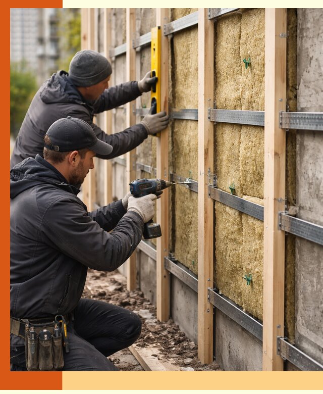 Монтаж обрешетки под утепление зданий и квартир в Новоалтайске