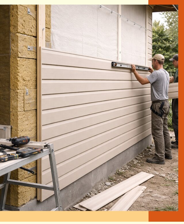 Монтаж сайдинга после утепления в Новоалтайске от 1891 руб. — обшивка и облицовка | ТепломастерНвл