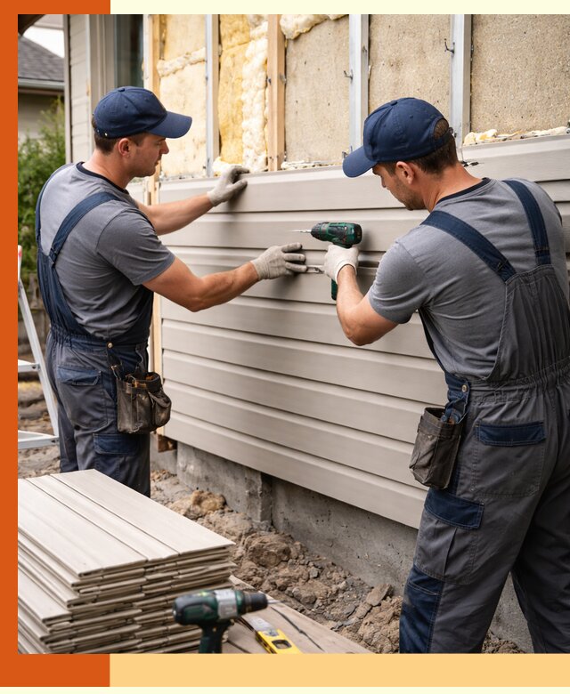 Монтаж сайдинга после утепления в Новоалтайске качественно и надежно